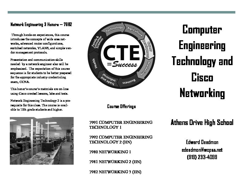 [PDF] Computer Engineering Technology and Cisco Networking