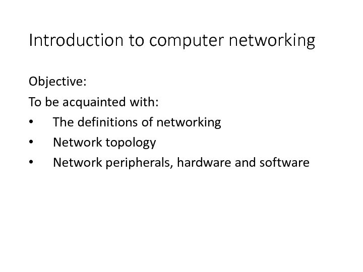 [PDF] Introduction to computer networking