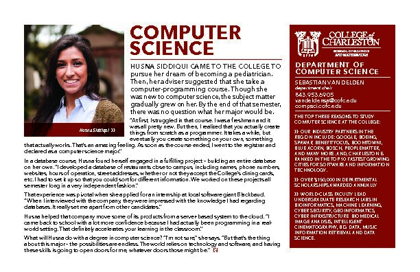 COMPUTER SCIENCE - College of Charleston