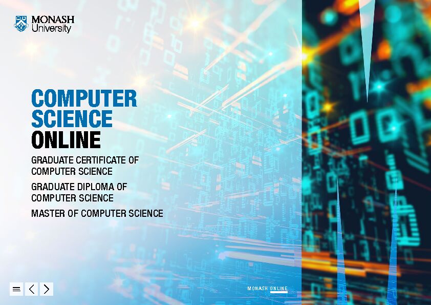 [PDF] COMPUTER SCIENCE ONLINE - Monash University