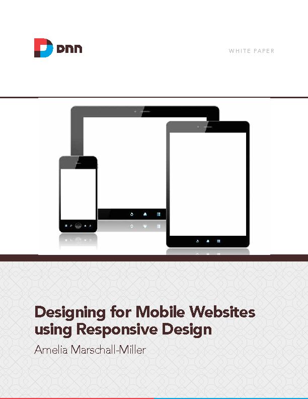[PDF] Designing for Mobile Websites using Responsive  - DotNetNuke