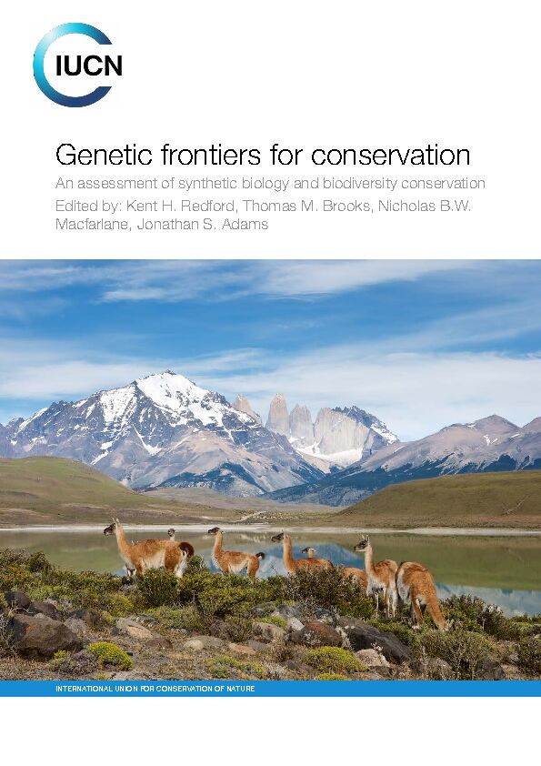 [PDF] Genetic frontiers for conservation - IUCN Portal