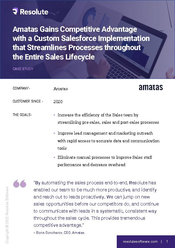 [PDF] Amatas-streamlines-the-sales-lifecyclepdf - Resolute Software