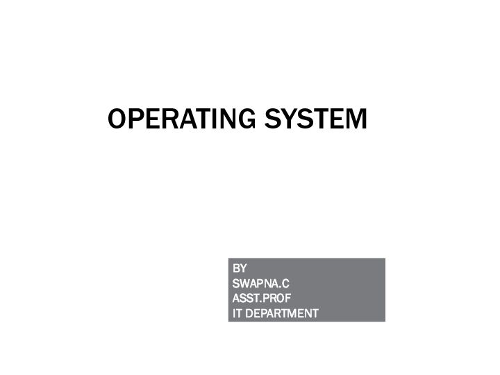 [PDF] OPERATING SYSTEM