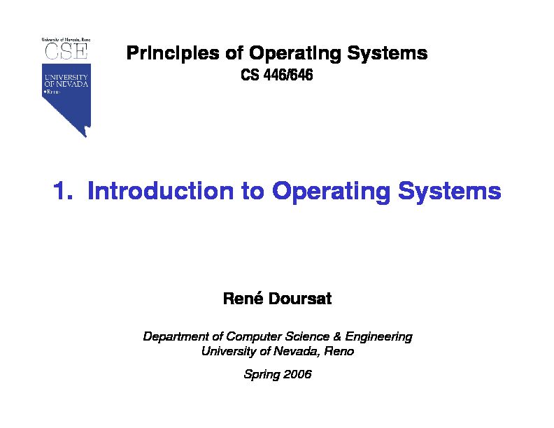 [PDF] 1 Introduction to Operating Systems - René Doursat