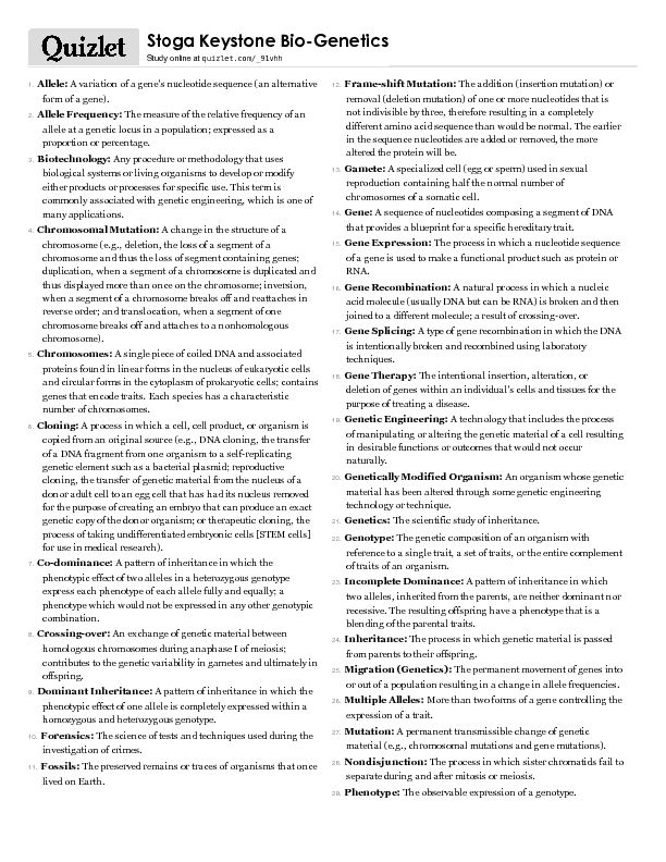 [PDF] Print › Stoga Keystone Bio-Genetics  Quizlet