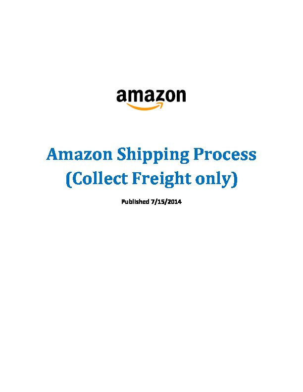[PDF] Amazon Shipping Process (Collect Freight only) - HubSpot