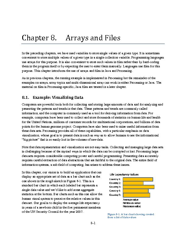 [PDF] Chapter 8 Arrays and Files - Calvin Computer Science