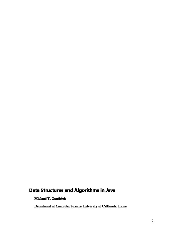 [PDF] Data Structures and Algorithms in Java Fourth Editionpdf