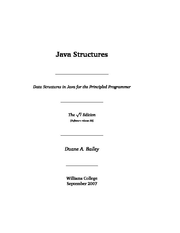 [PDF] Java Structures: Data Structures for the Principled Programmer