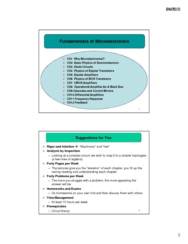 [PDF] Fundamentals of Microelectronics