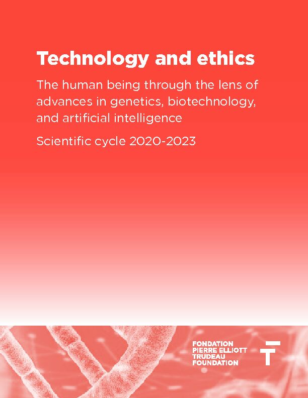 [PDF] Technology and ethics - Pierre Elliott Trudeau Foundation