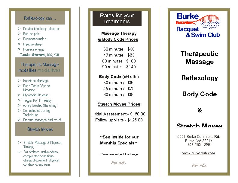 [PDF] b d b d Therapeutic Massage Reflexology Body Code & Stretch Moves