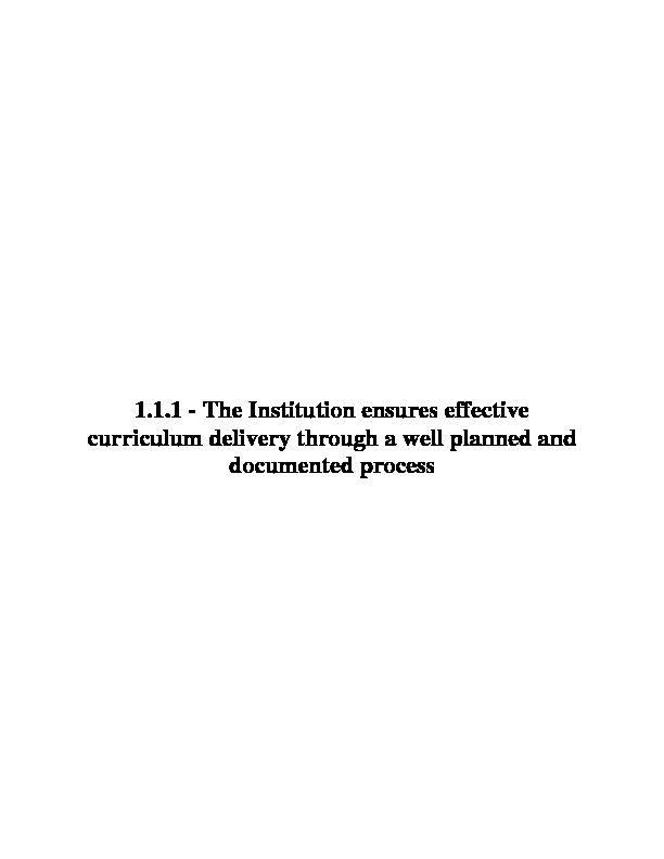 [PDF] 111 - The Institution ensures effective curriculum delivery through a