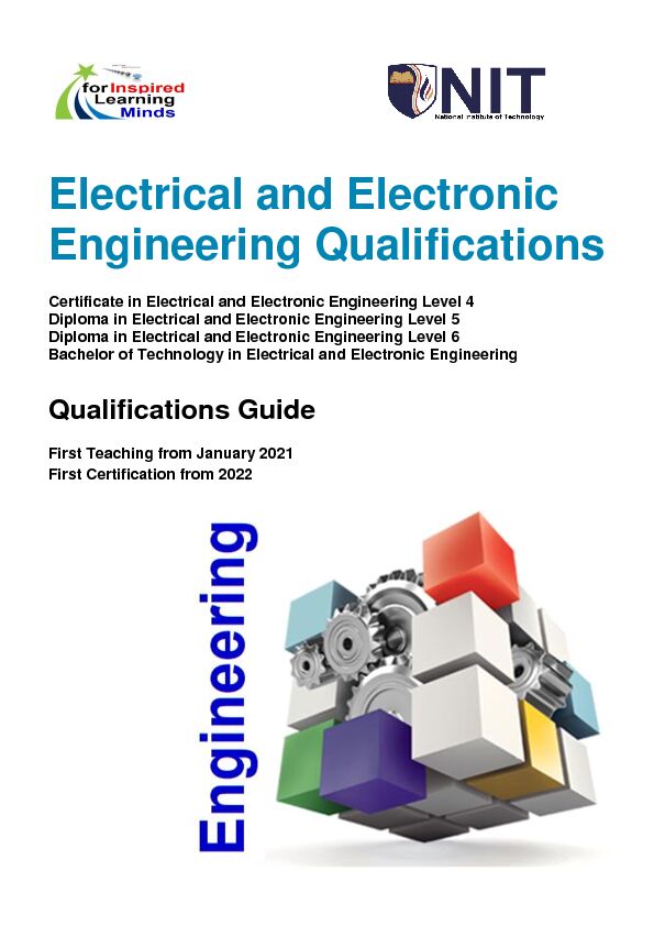 Electrical and Electronic Engineering Qualifications