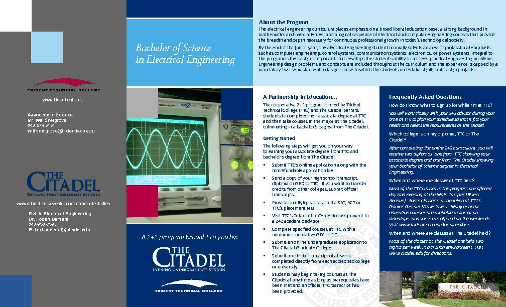 [PDF] Bachelor of Science in Electrical Engineering - The Citadel