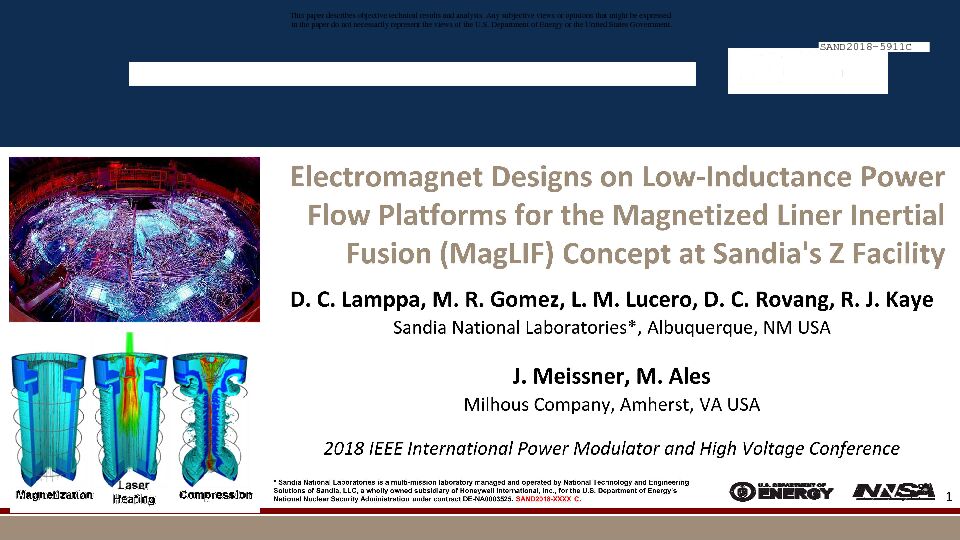 Electromagnet Designs on Low-Inductance Power Flow Platforms