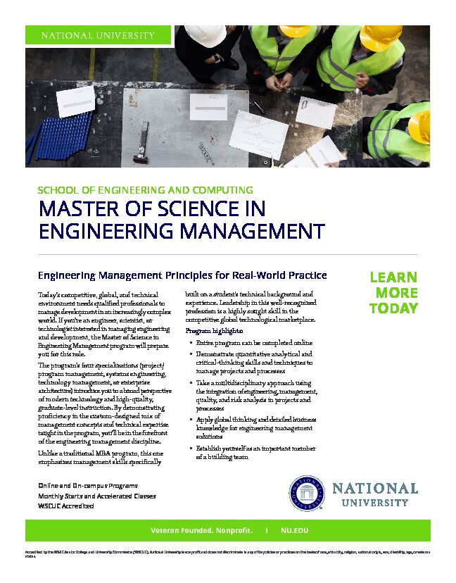 [PDF] MASTER OF SCIENCE IN ENGINEERING MANAGEMENT