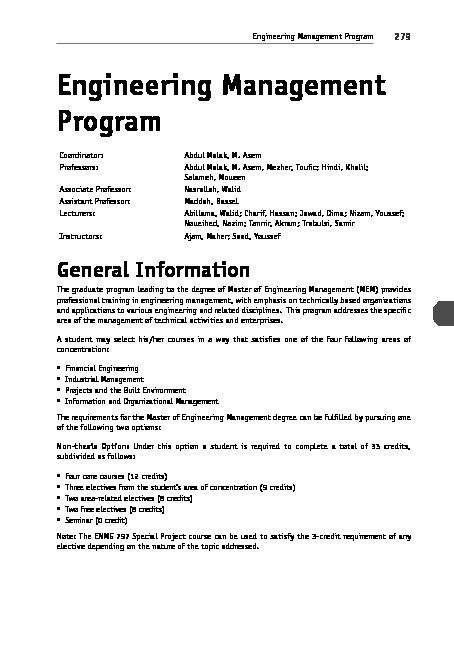 [PDF] Engineering Management Program
