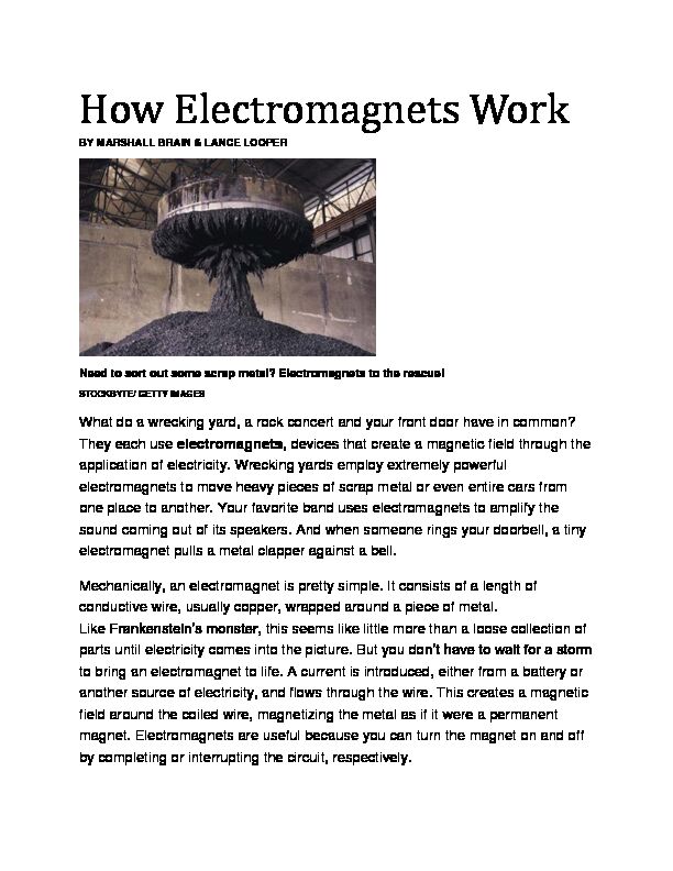 [PDF] How Electromagnets Work - Great Basin Observatory