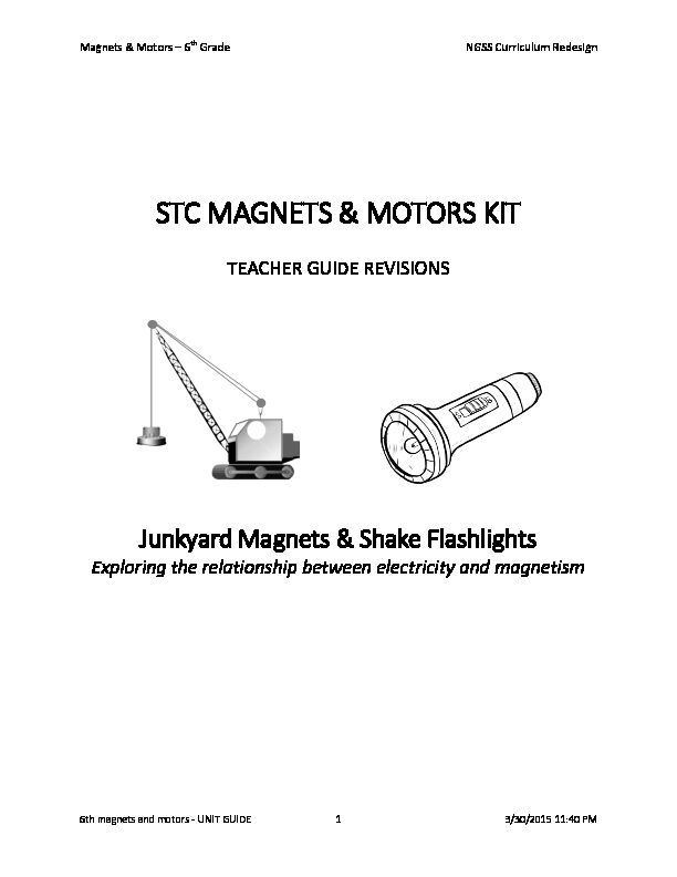 [PDF] STC MAGNETS & MOTORS KIT - Ambitious Science Teaching
