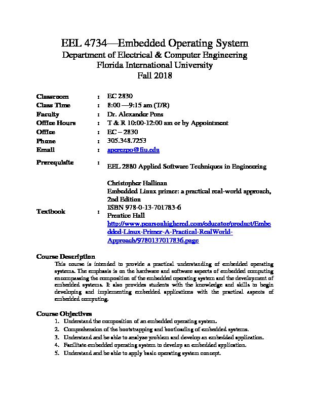 [PDF] EEL 4734—Embedded Operating System