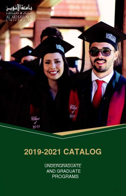[PDF] 2019-2021 CATALOG - Al Akhawayn University