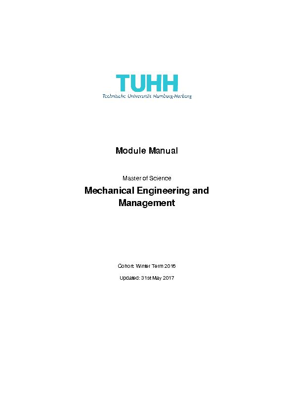 [PDF] Mechanical Engineering and Management