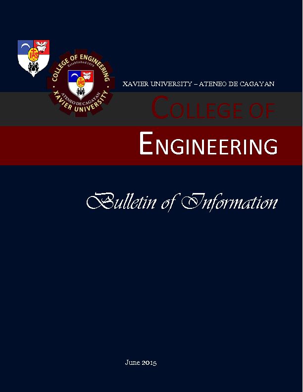 [PDF] COLLEGE OF ENGINEERING Bulletin of  - Xavier University