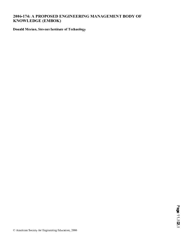 [PDF] A Proposed Engineering Management Body Of Knowledge (Embok)