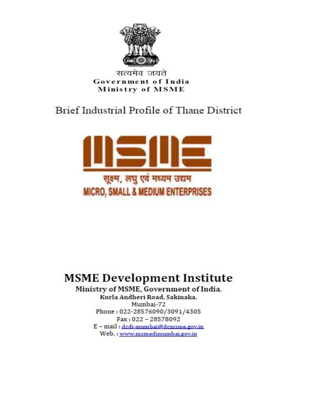 [PDF] 3 Industrial scenario of Thane - Dc Msme