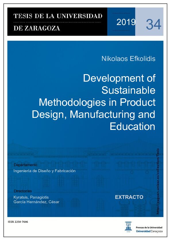 [PDF] Development of Sustainable Methodologies in Product Design