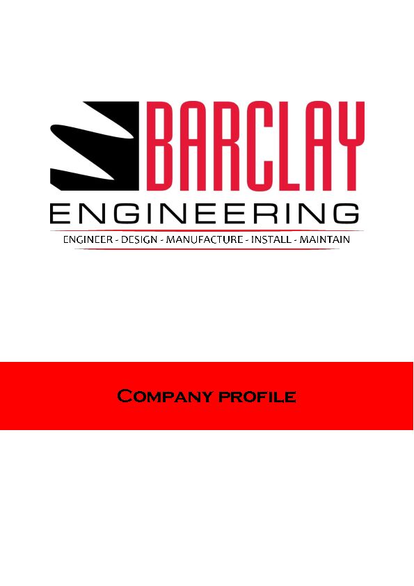 [PDF] Company profile - Barclay Engineering