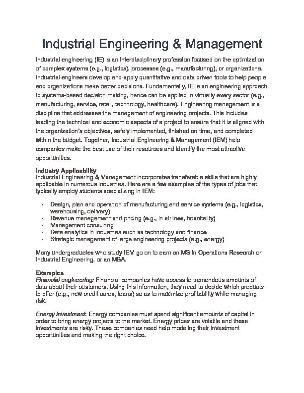 [PDF] Industrial Engineering & Management