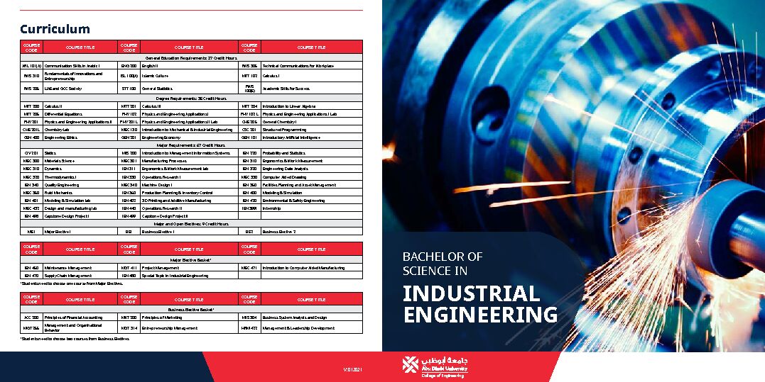 [PDF] INDUSTRIAL ENGINEERING - Abu Dhabi University