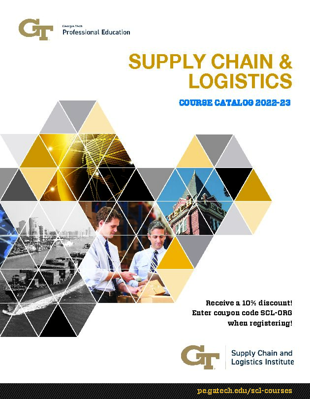 [PDF] SUPPLY CHAIN & LOGISTICS - Georgia Tech Supply Chain and