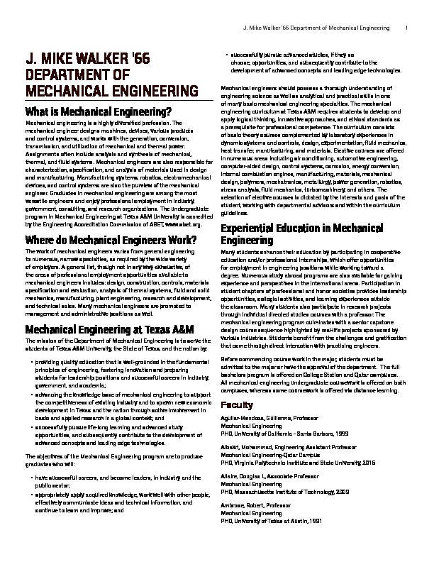 [PDF] J Mike Walker 66 Department of Mechanical Engineering