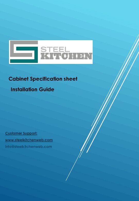 Cabinet Specification sheet Installation Guide