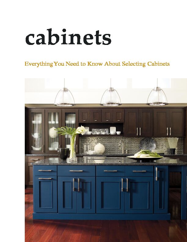 [PDF] Everything You Need to Know About Selecting Cabinets - Interior