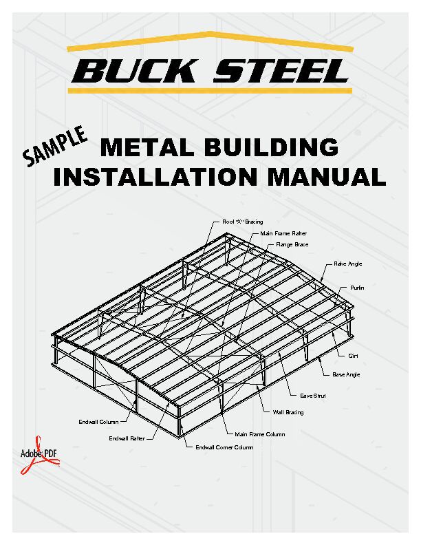 SAMPLE METAL BUILDING INSTALLATION MANUAL - Buck Steel