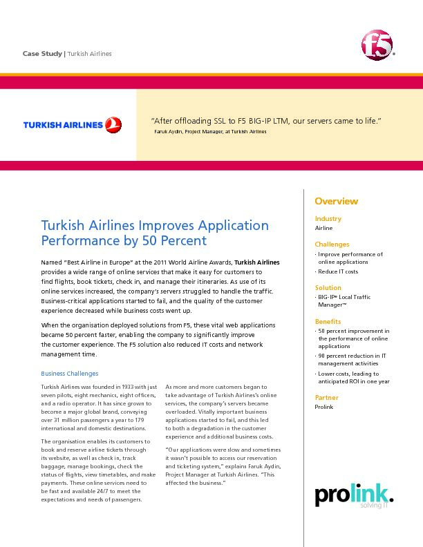 [PDF] Turkish Airlines Improves Application Performance by 50 Percent