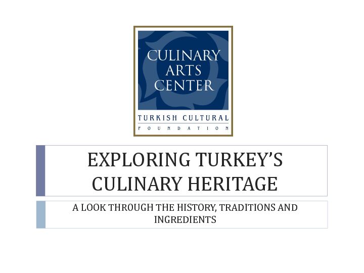 [PDF] EXPLORING TURKEYS CULINARY HERITAGE - Turkish-Cuisineorg