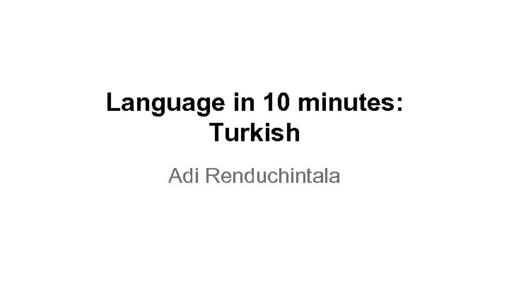 [PDF] Language in 10 minutes: Turkish