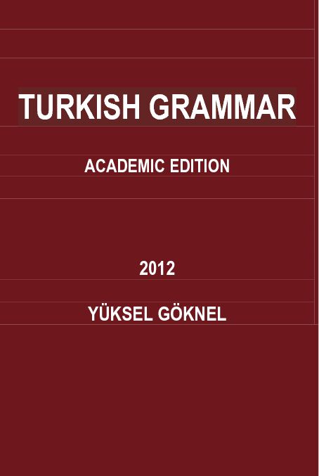 [PDF] TURKISH GRAMMAR - Wikimedia Commons