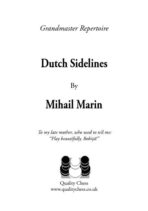 Dutch Sidelines Mihail Marin