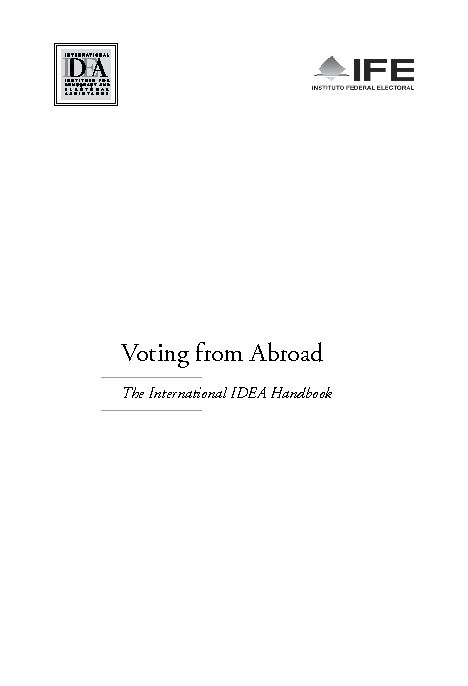 Voting from Abroad: The International IDEA Handbook