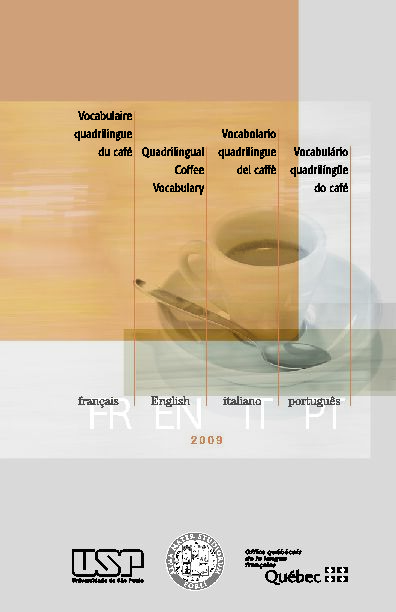 [PDF] Vocabulaire quadrilingue du café