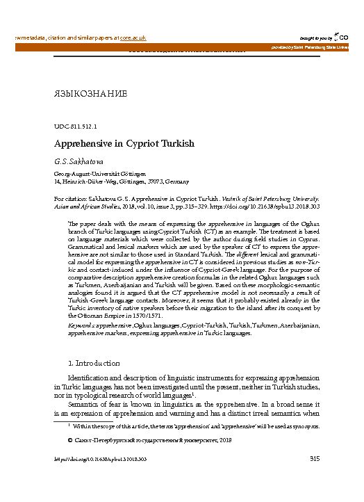 [PDF] Apprehensive in Cypriot Turkish - CORE