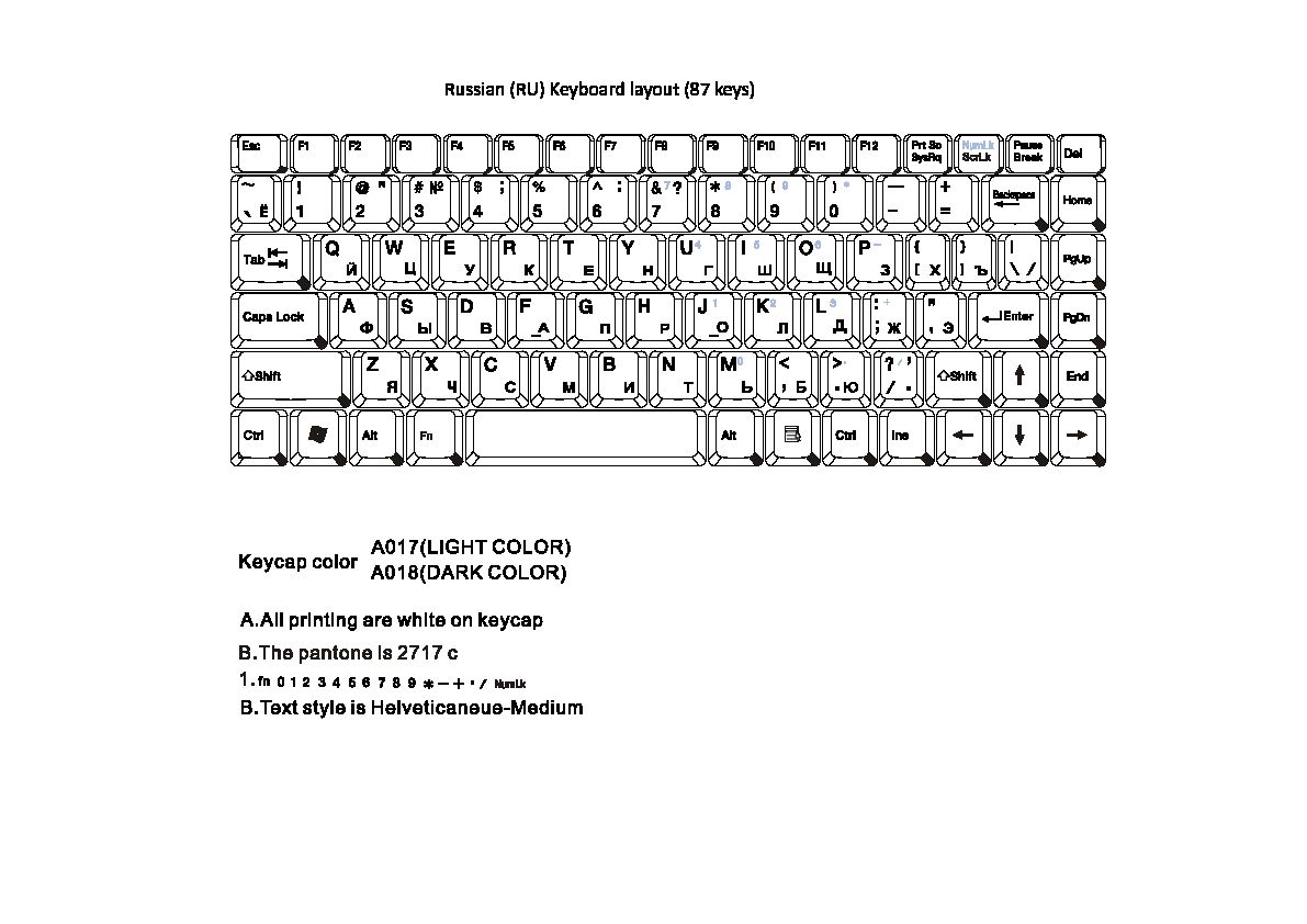 [PDF] Russian (RU) Keyboard layout (87 keys) - Ariesys