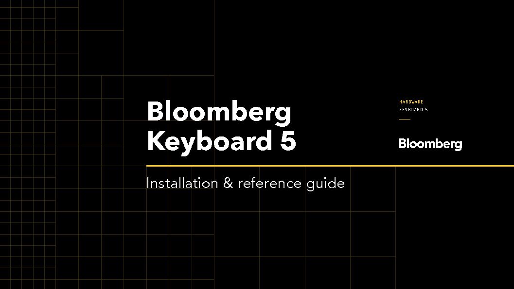 [PDF] Bloomberg Keyboard 5
